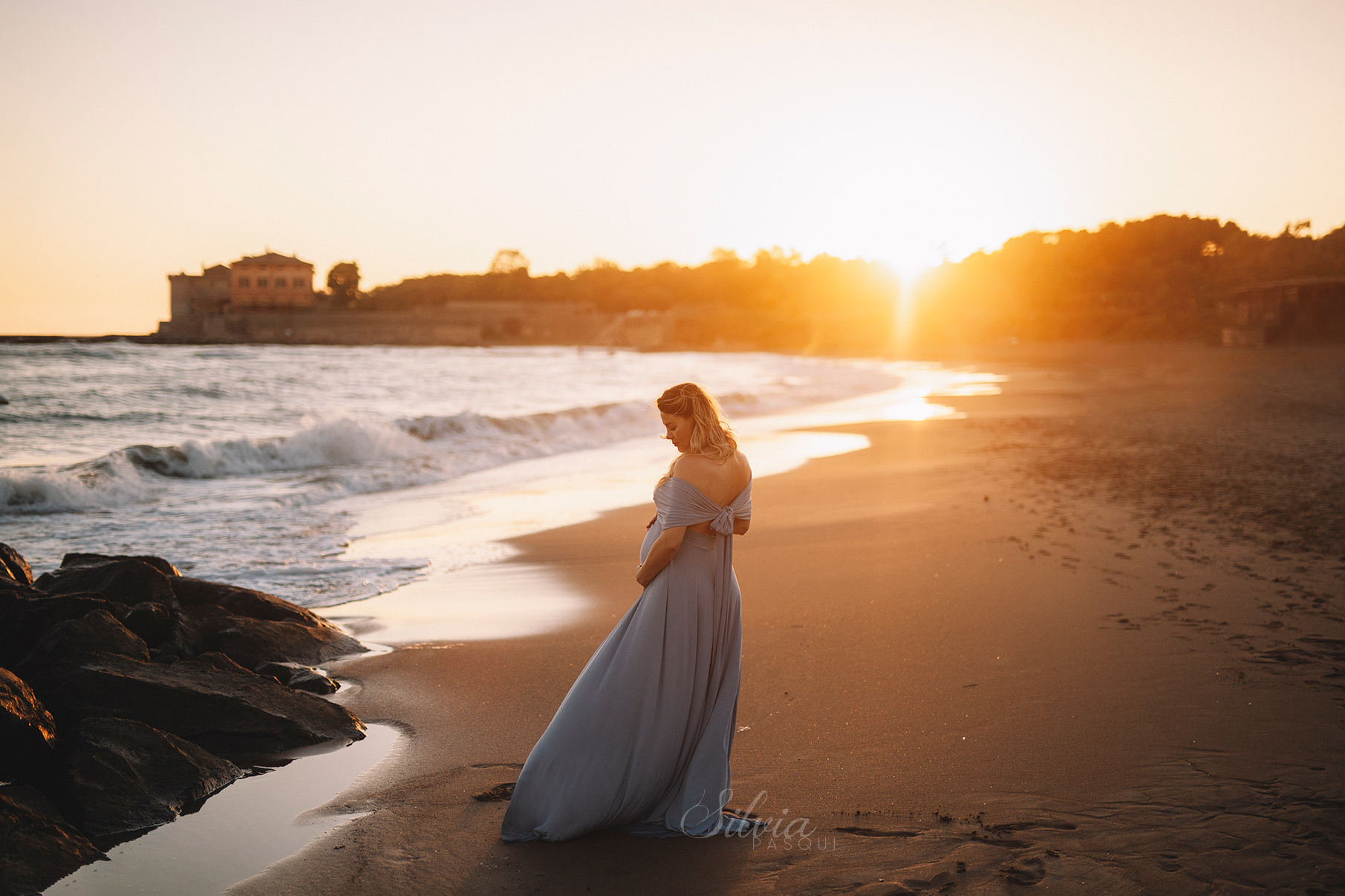 Servizio Fotografico Mare Incinta Elena Silvia Pasqui